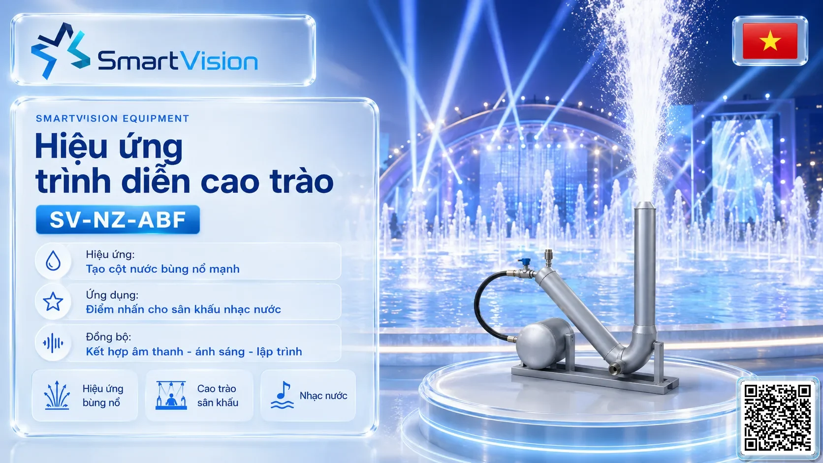 SV-NZ-ABF SV-NZ-ABF Pneumatic Air Blast Fountain Nozzle Vòi phun nổ