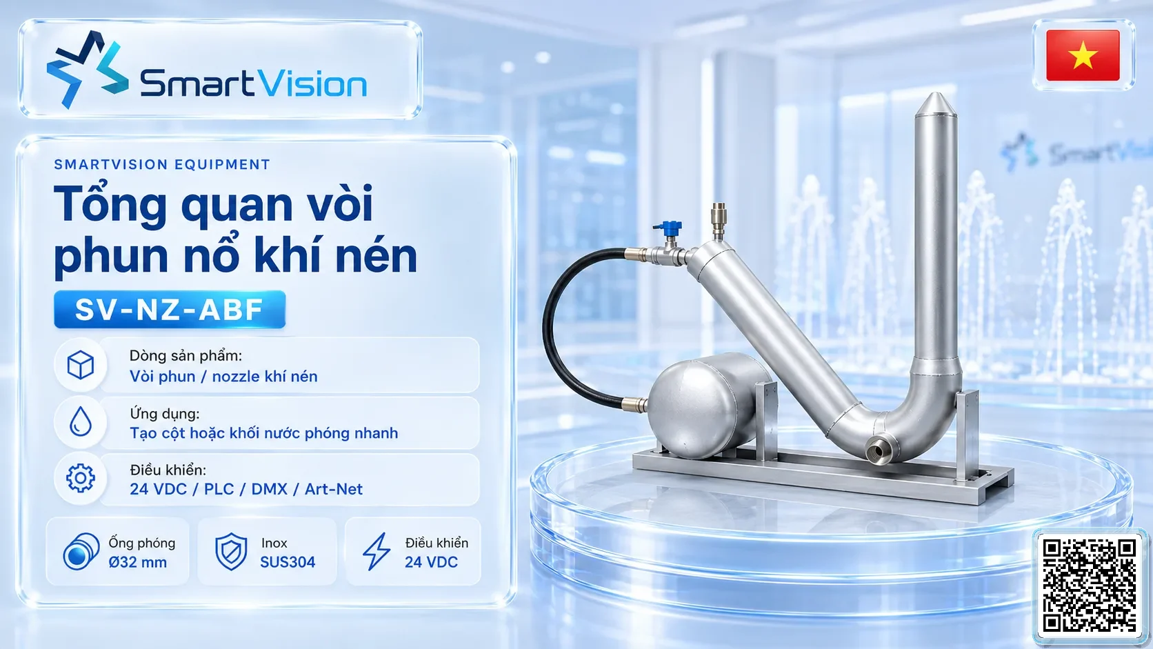 SV-NZ-ABF SV-NZ-ABF Pneumatic Air Blast Fountain Nozzle Vòi phun nổ