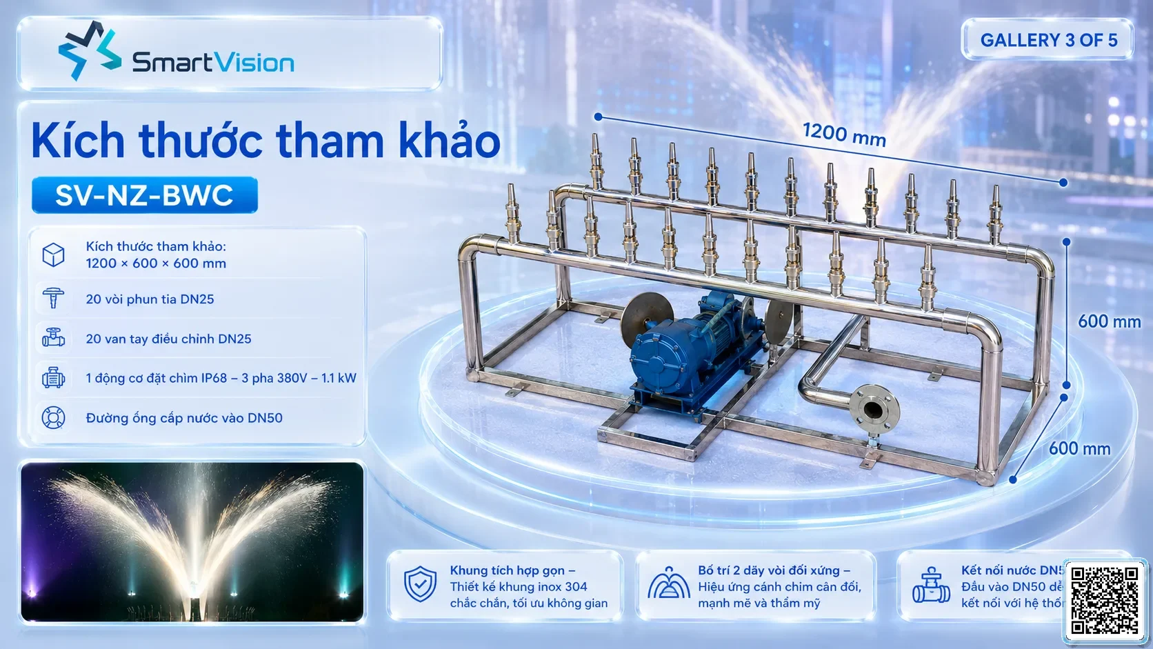 SV-NZ-BWC SV-NZ-BWC Seagull Bird Wing Fountain Module Cấu tạo Bộ vẫy cánh chim