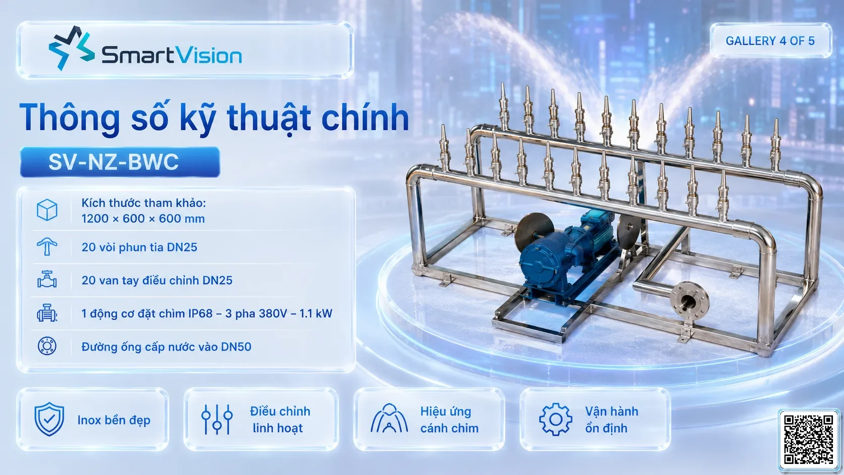 SV-NZ-BWC SV-NZ-BWC Seagull Bird Wing Fountain Module Cấu tạo Bộ vẫy cánh chim