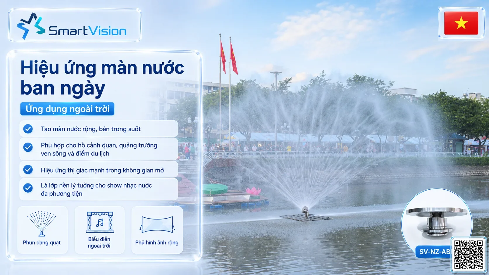 SV-NZ-WSC Gallery URLs Water Screen Projection Nozzle - Vòi màn nước trình chiếu phim 3D mapping