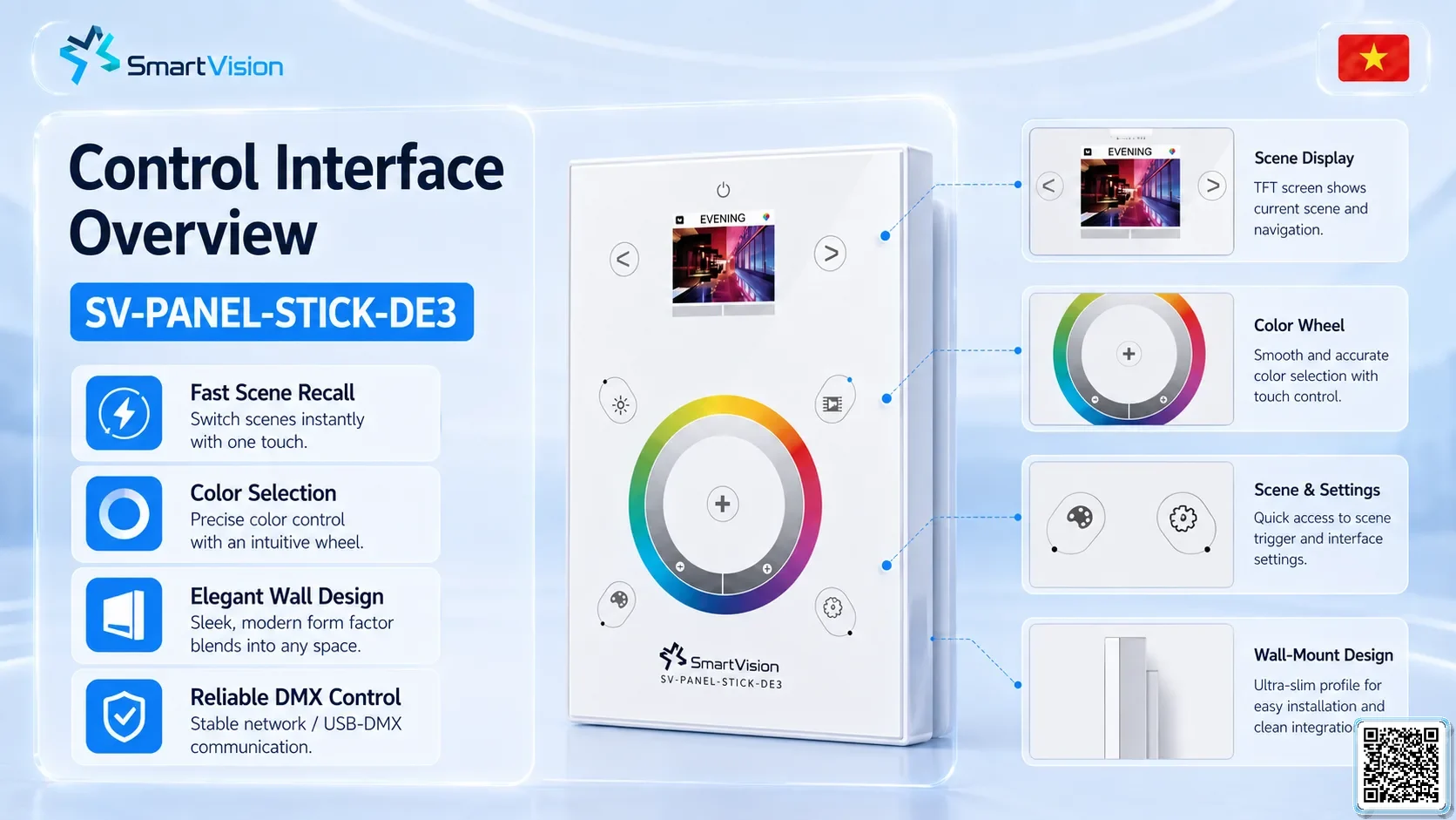 SV-PANEL-STICK-DE3 SV-PANEL-STICK-DE3 Network / USB-DMX Touch Panel DMX Controller, DMX fountain, DMX Nozzle, DMX Pumps, DMX software, DMX Lighting
