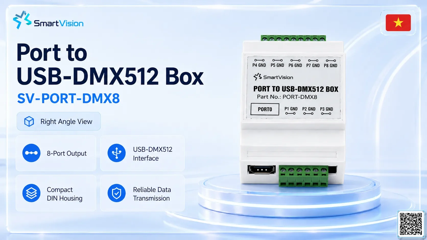 SV-PORT-DMX8 SV-PORT-DMX8 Dry-Contact Converter Box DMX Controller, DMX fountain, DMX Nozzle, DMX Pumps, DMX software, DMX Lighting