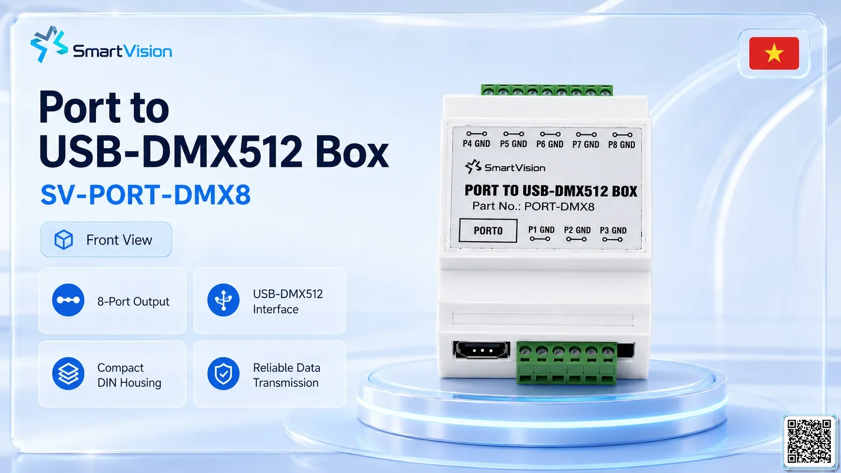SV-PORT-DMX8 SV-PORT-DMX8 Dry-Contact Converter Box DMX Controller, DMX fountain, DMX Nozzle, DMX Pumps, DMX software, DMX Lighting