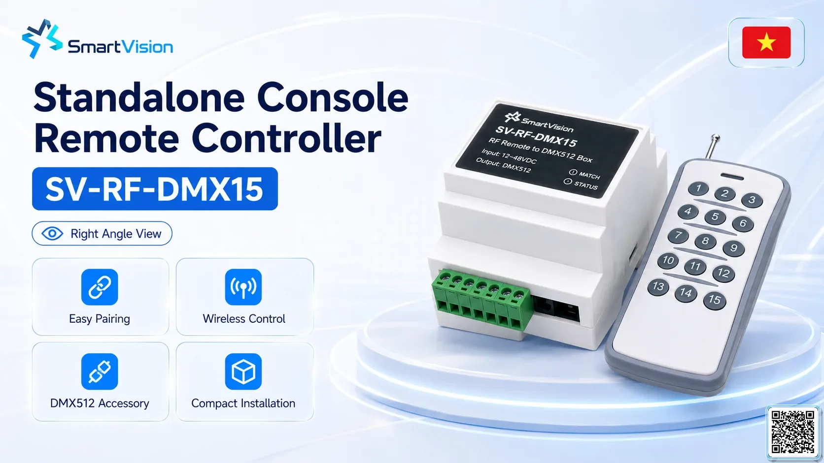 SV-RF-DMX15 SV-RF-DMX15 Standalone Console Remote Controller DMX Controller, DMX fountain, DMX Nozzle, DMX Pumps, DMX software, DMX Lighting