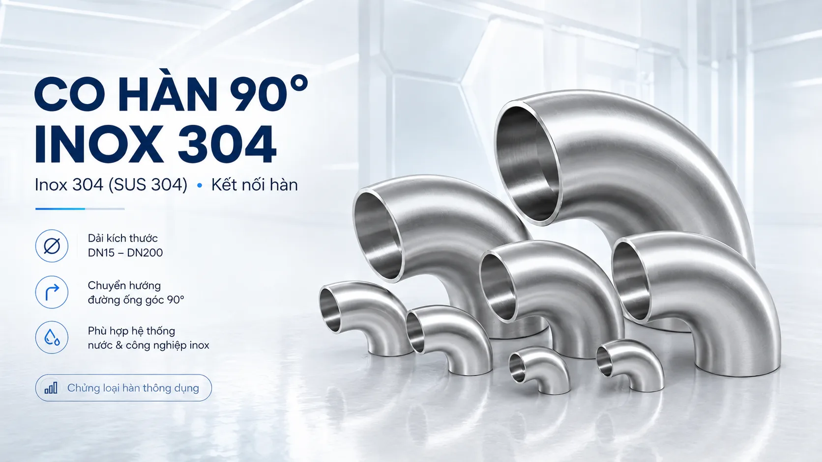 SV-WELD-ELBOW90 Main / Hero image Ống Inox 304, phụ kiện INOX 304