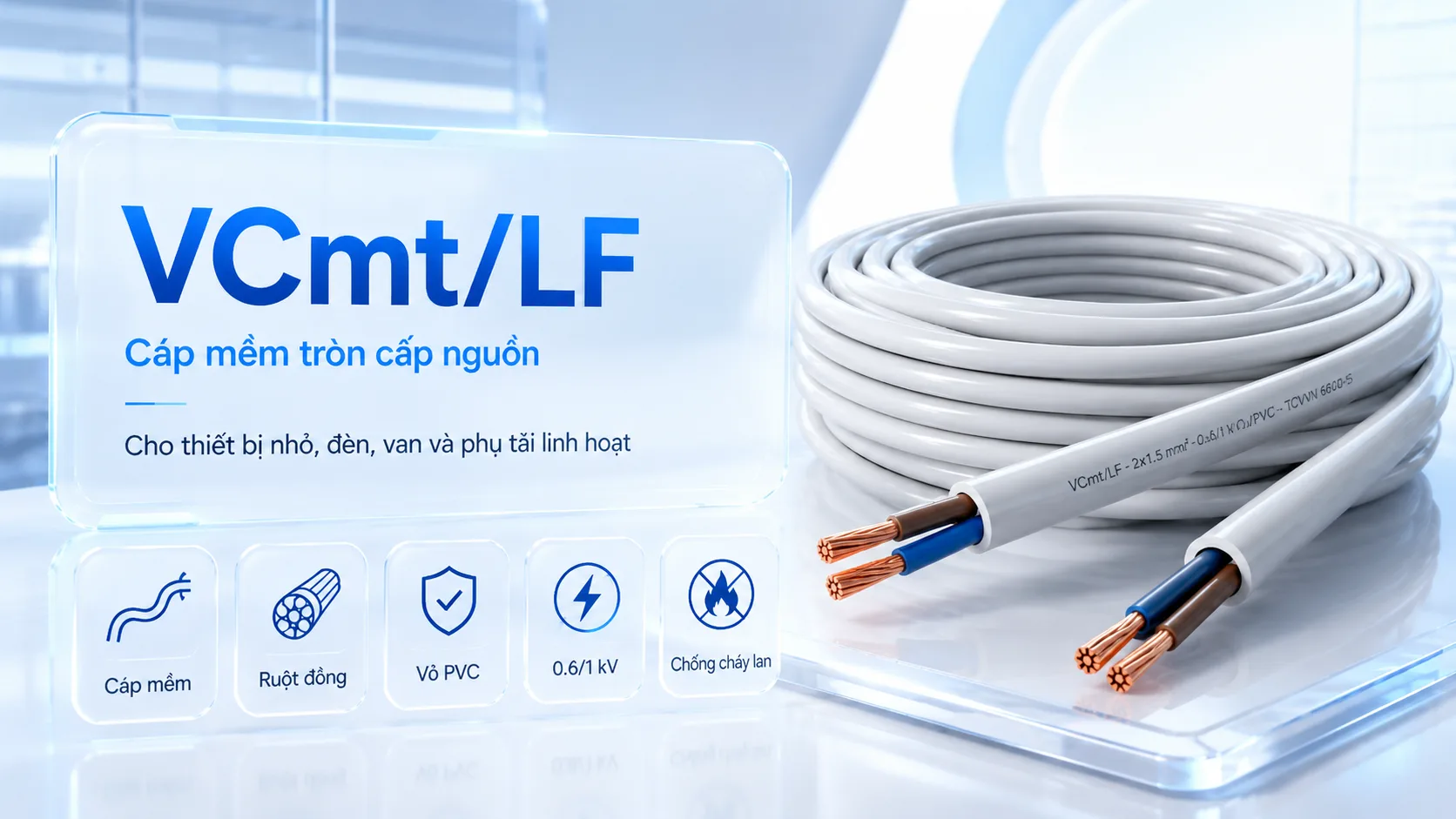 VCmt-LF CADIVI VCmt/LF Flexible Round Cable Cáp điện Cadivi