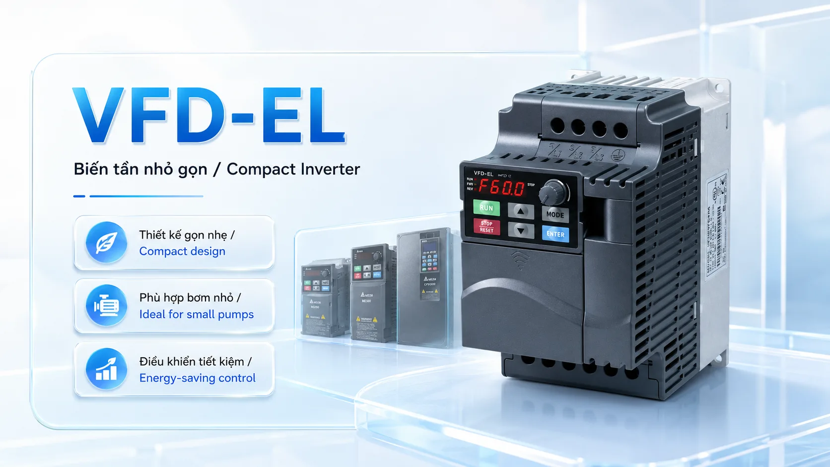 VFD-EL Delta VFD-EL Variable Frequency Drive Biến tần Delta