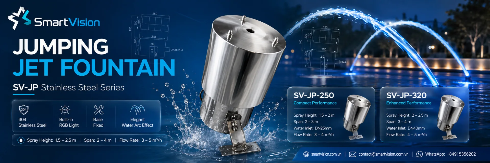 SV-JP Main / Hero image SmartVision water show equipment