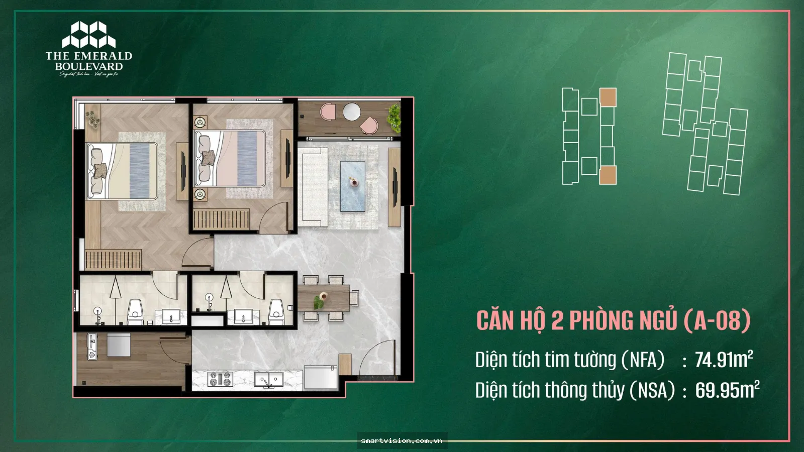 HOT The Emerald Boulevard căn 1PN+ tối ưu ngân sách – dễ cho thuê - HOT
